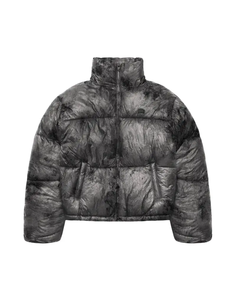 Wrinkled puffer jacket piumino invernale con cappuccio - Deliria black S