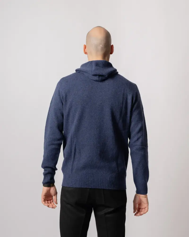 Felpa Cappuccio Blu miniatura 3