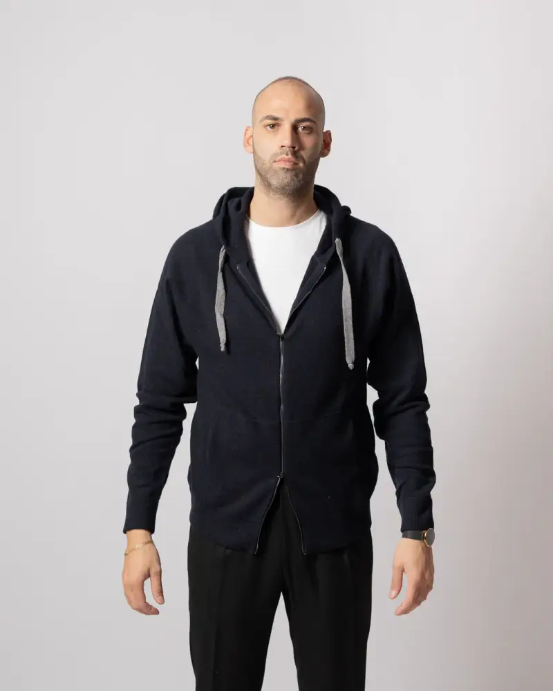 Felpa Full Zip Blu miniatura 2