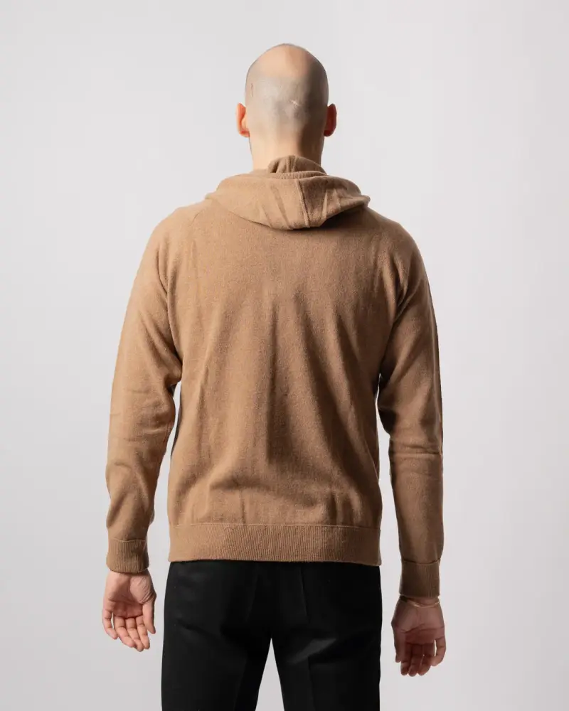 Felpa Full Zip Cammello Biscotto miniatura 3