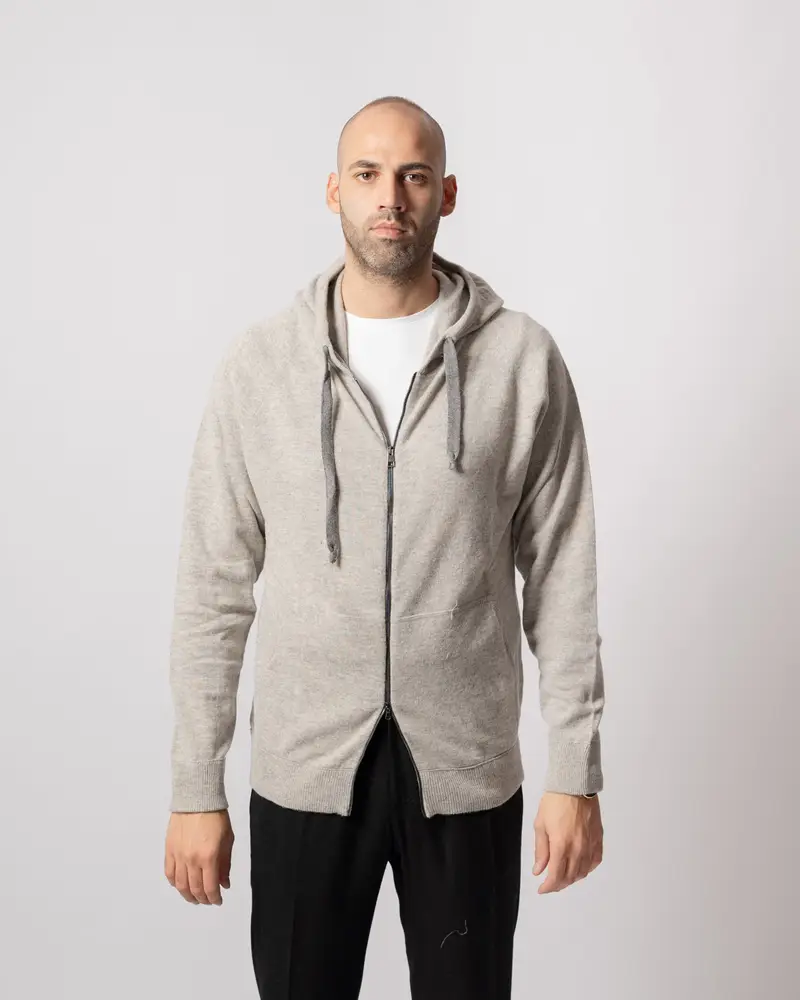 Felpa Full Zip Grigio