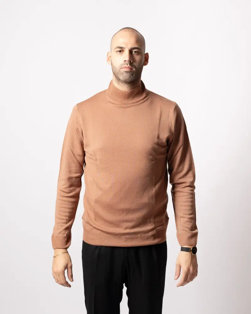 Lupetto Lana Merinos Cammello