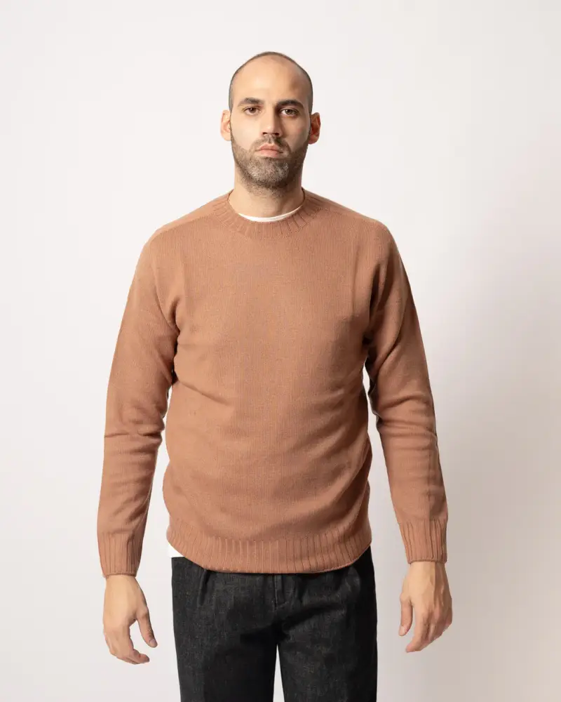 Maglia Collo Coste Cammello Biscotto miniatura 2