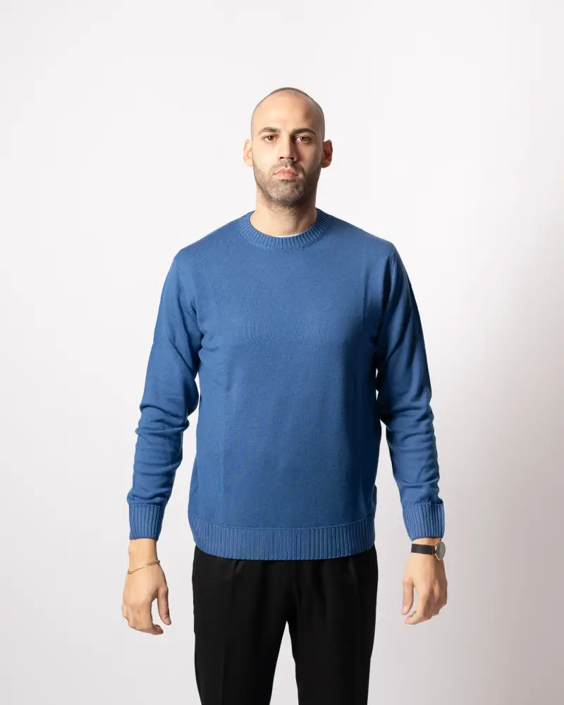 Maglia Lana Merinos Bluette