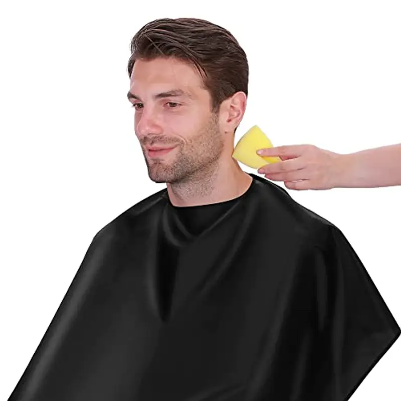 Retoo Mantella da parrucchiere professionale con chiusura con coulisse in nylon per donna Uomo Bambini Mantellina per taglio capelli taglia universale antispruzzo per taglio capelli miniatura 3