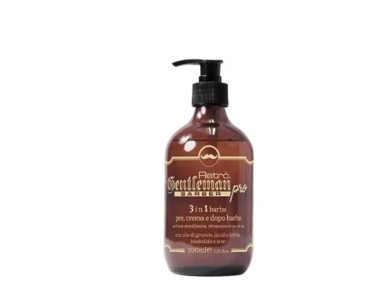 Retrò Gentleman 3 In 1 Pre, Crema e Dopobarba - 200 ml