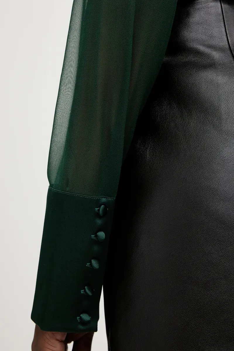 camicia in seta Suri Verde miniatura 5