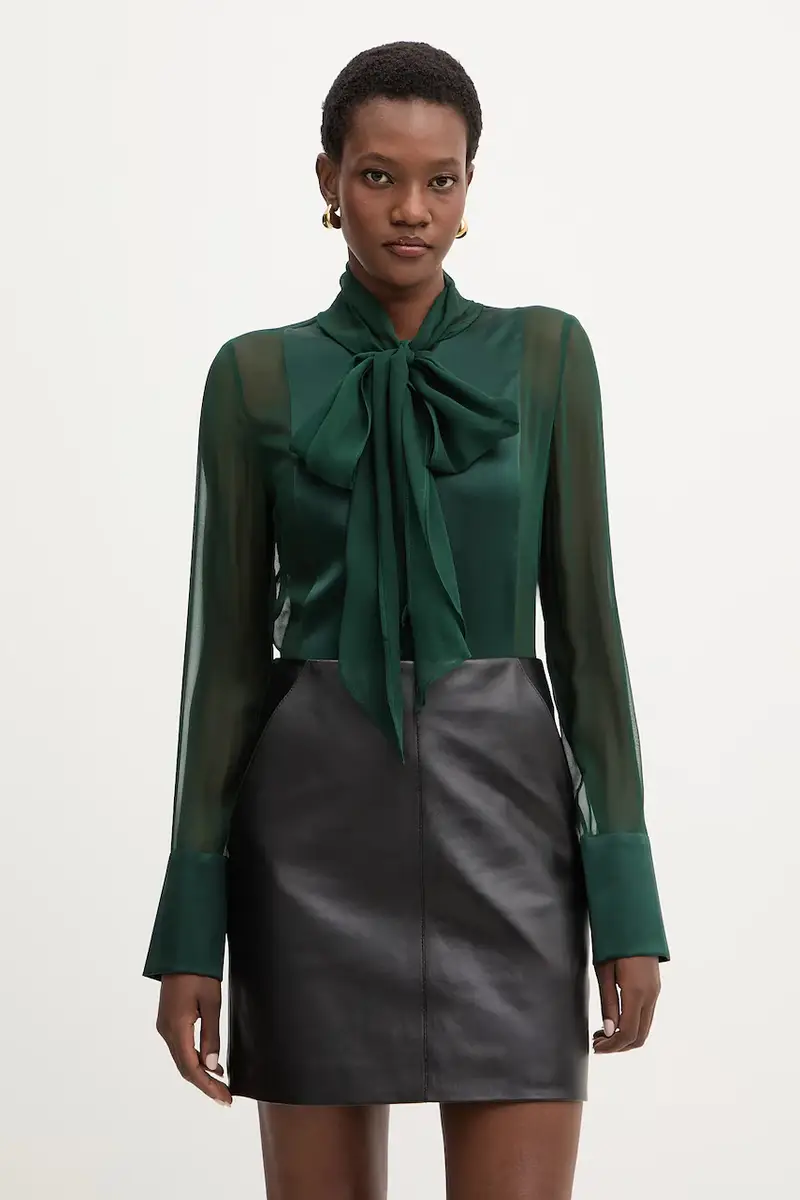 camicia in seta Suri Verde