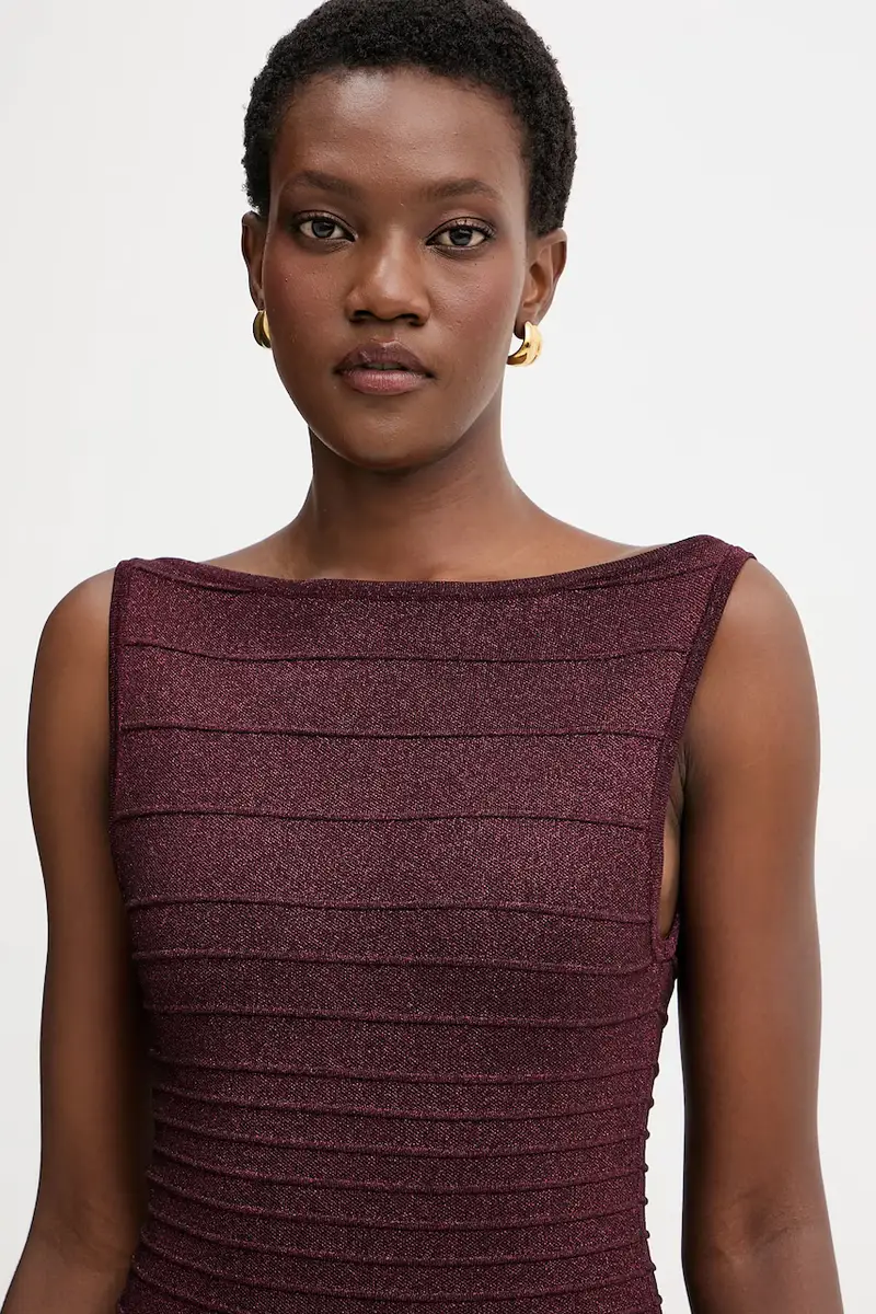 vestito Audrina colore granata PF24-9478 miniatura 4