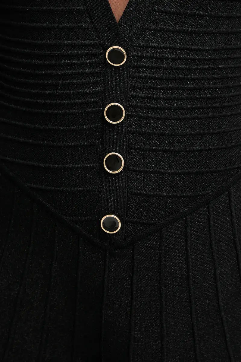 vestito Cinzia colore nero R-FW15-12048-17 miniatura 5