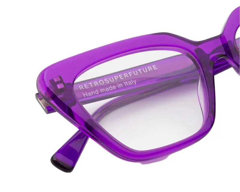 Retrosuperfuture Donna 05S Numero 122 Purple Montature da vista Acetato Viola Cat Eye miniatura 2