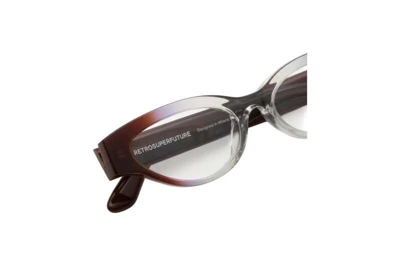Donna 2VI NUMERO 147 SIDE FADE Montature da vista Acetato Bordeaux Cat Eye miniatura 3