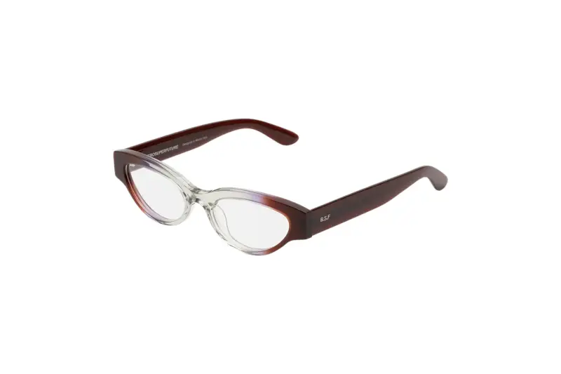 Donna 2VI NUMERO 147 SIDE FADE Montature da vista Acetato Bordeaux Cat Eye