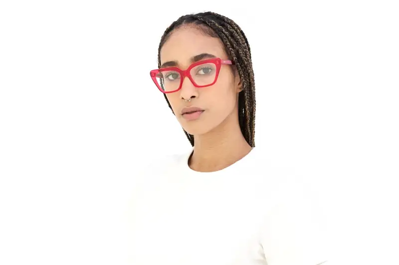 Retrosuperfuture Donna JCX Numero 122 Red Montature da vista Acetato Rosso Cat Eye miniatura 3