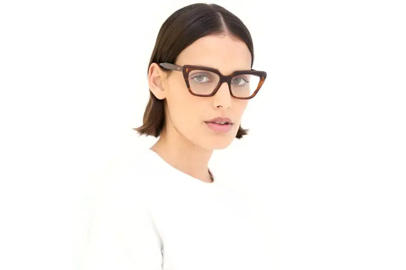 Retrosuperfuture Donna LUY Numero 122 Havana Montature da vista Acetato Havana Cat Eye miniatura 3