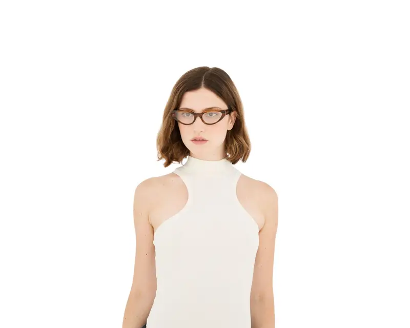 Retrosuperfuture Donna Q4Z Numero 124 Tangeri Montature da vista Acetato Havana Cat Eye miniatura 3