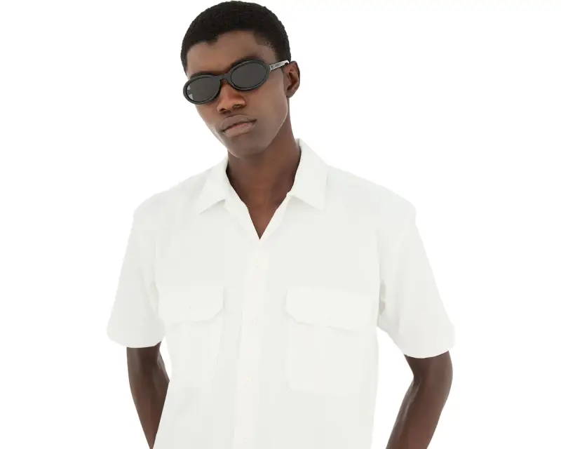 Unisex 05H CHERRY BLACK Occhiali da sole Acetato Nero Nero Geometrica Normale miniatura 3