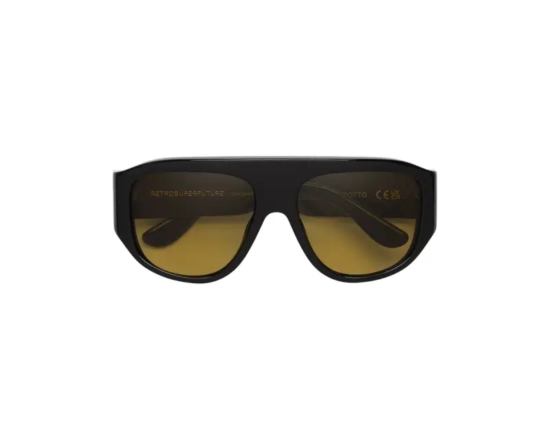 Unisex 05Z BISCOTTO VINTAGE BROWN Occhiali da sole Acetato Nero Marrone Geometrica miniatura 2