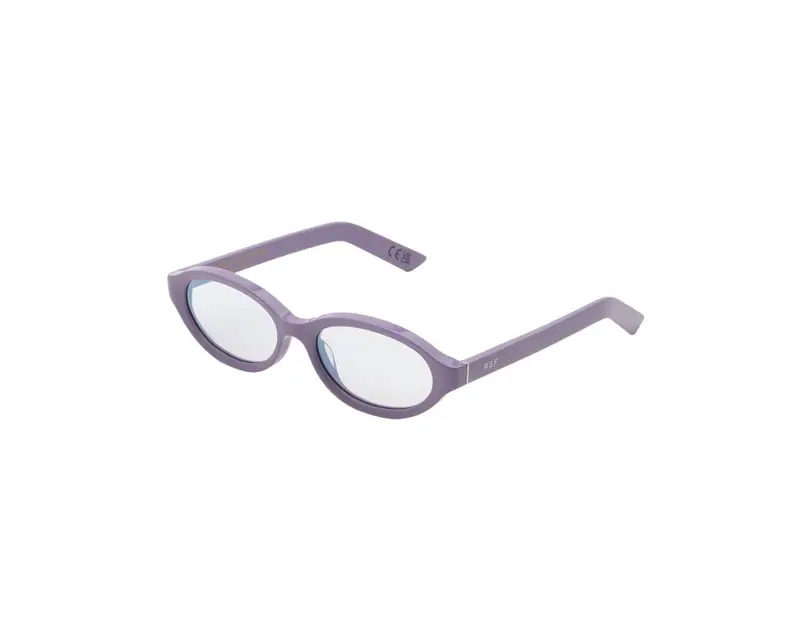 Retrosuperfuture Unisex 0HJ Parola Caramella Occhiali da sole Acetato Viola Argento Geometrica Normale Flash