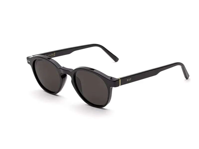 Retrosuperfuture Unisex 0Q7 The Warhol Black Occhiali da sole Acetato Nero Nero Rotonda