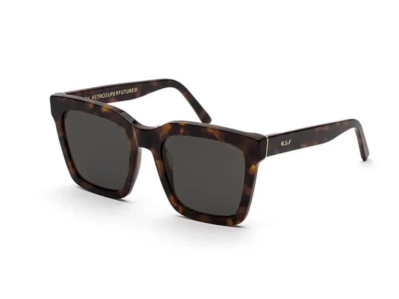 Retrosuperfuture Unisex 0WX Aalto Classic  Havana Occhiali da sole Acetato Havana Nero Squadrata Normale