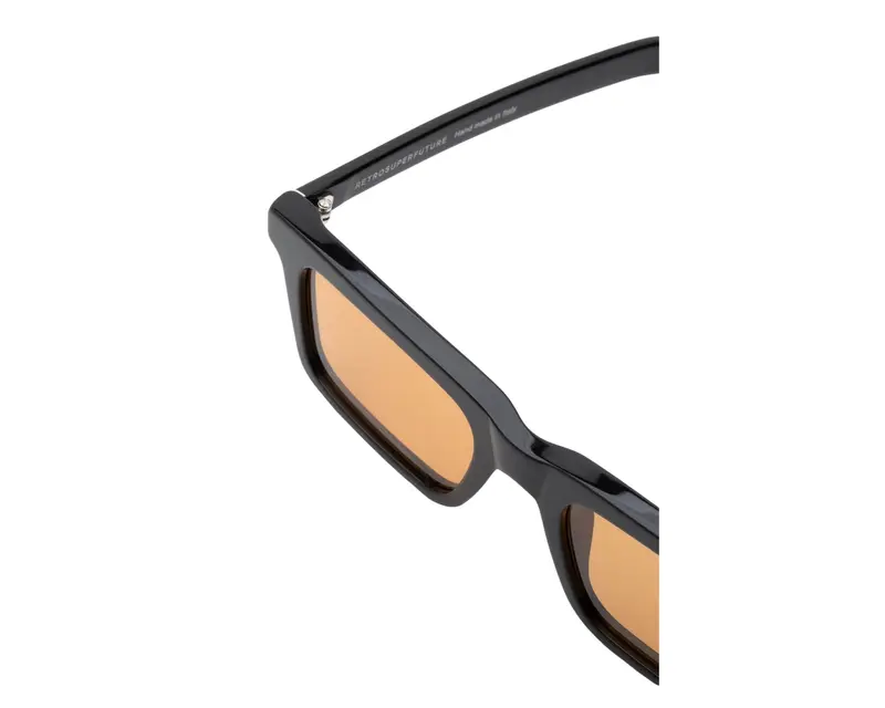 Retrosuperfuture Unisex 18E 1968 Refined Occhiali da sole Acetato Nero Marrone Squadrata Normale miniatura 2