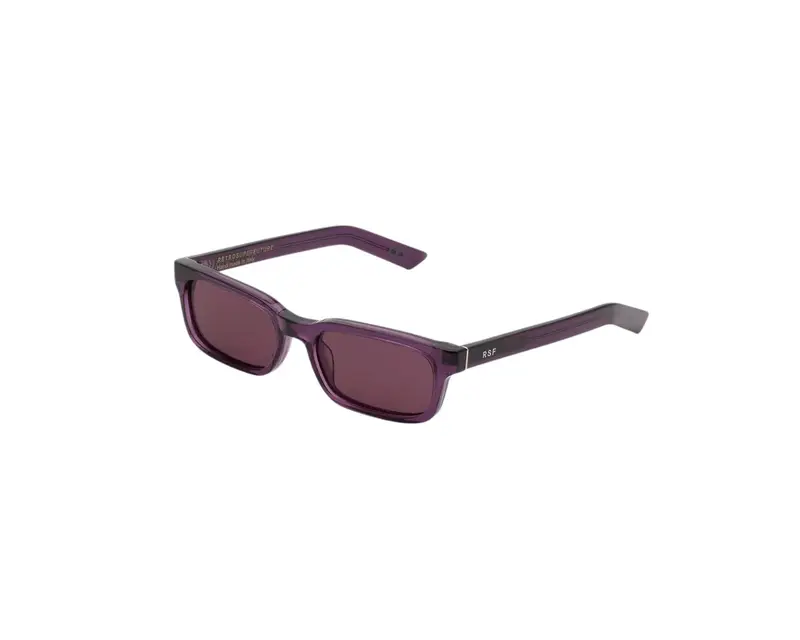 Retrosuperfuture Unisex 25L Gesto Viola Occhiali da sole Acetato Viola Viola Squadrata Normale