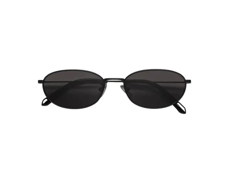 Unisex 2F2 UOVO NERO Occhiali da sole Metallo Nero Nero Geometrica Normale miniatura 2