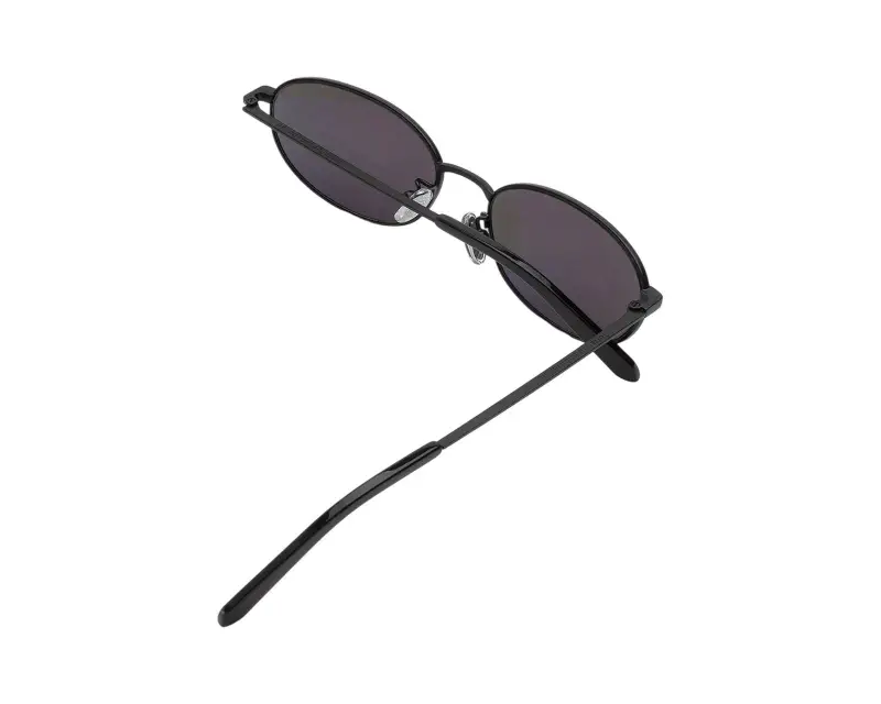 Unisex 2F2 UOVO NERO Occhiali da sole Metallo Nero Nero Geometrica Normale miniatura 3