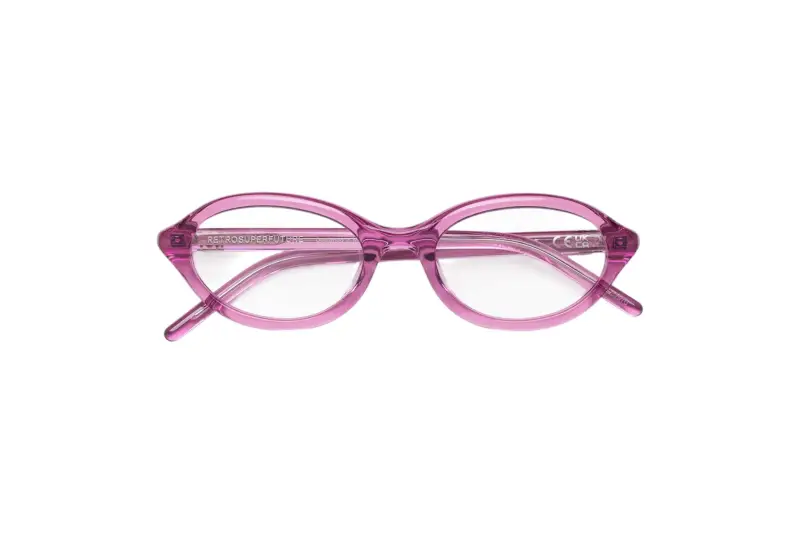 Unisex 2IX NUMERO 145 CARAMELLA Montature da vista Acetato Rosa Geometrica miniatura 2