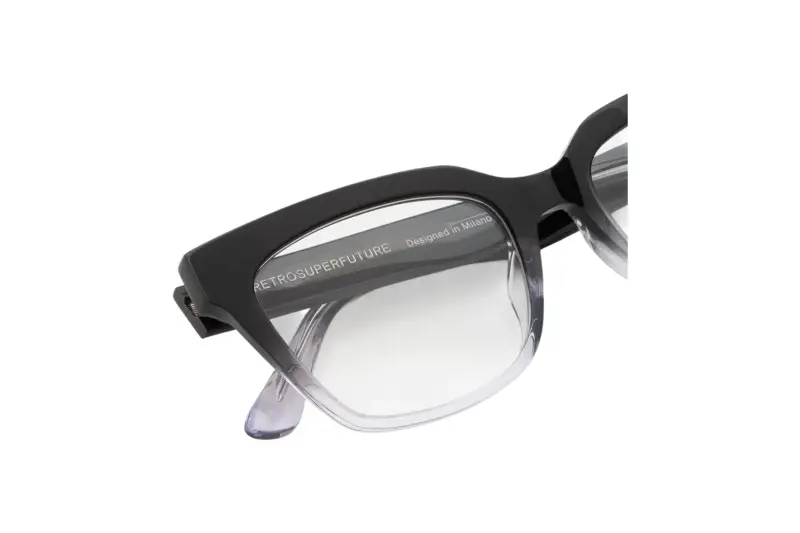 Unisex 2P6 NUMERO 143 NERO SFUMATO Montature da vista Acetato Nero Squadrata miniatura 3