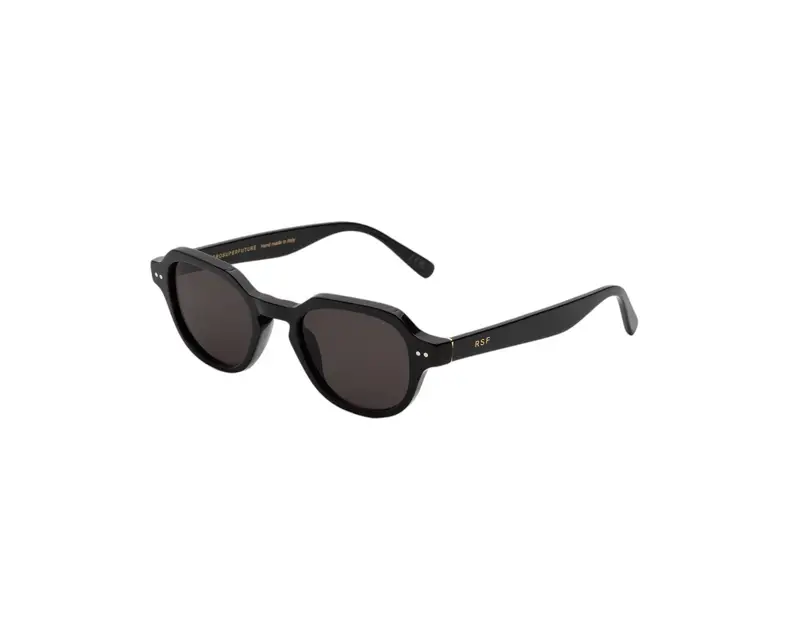 Retrosuperfuture Unisex 2PG Voce Black Occhiali da sole Acetato Nero Nero Rotonda Normale