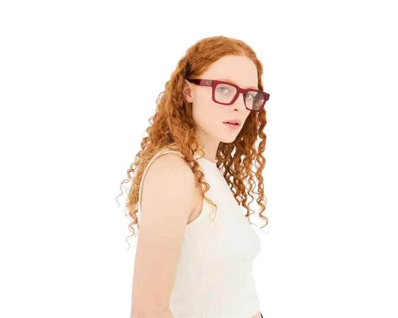 Retrosuperfuture Unisex 3FQ Numero 133 Rosso Montature da vista Acetato Rosso Squadrata miniatura 3