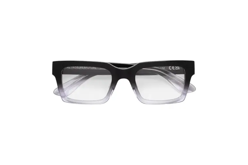 Unisex 3K2 NUMERO 144 NERO SFUMATO Montature da vista Acetato Nero Squadrata miniatura 2