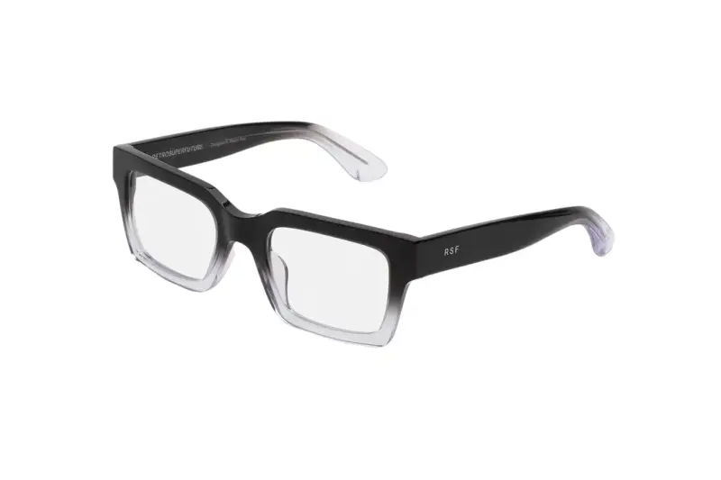 Unisex 3K2 NUMERO 144 NERO SFUMATO Montature da vista Acetato Nero Squadrata