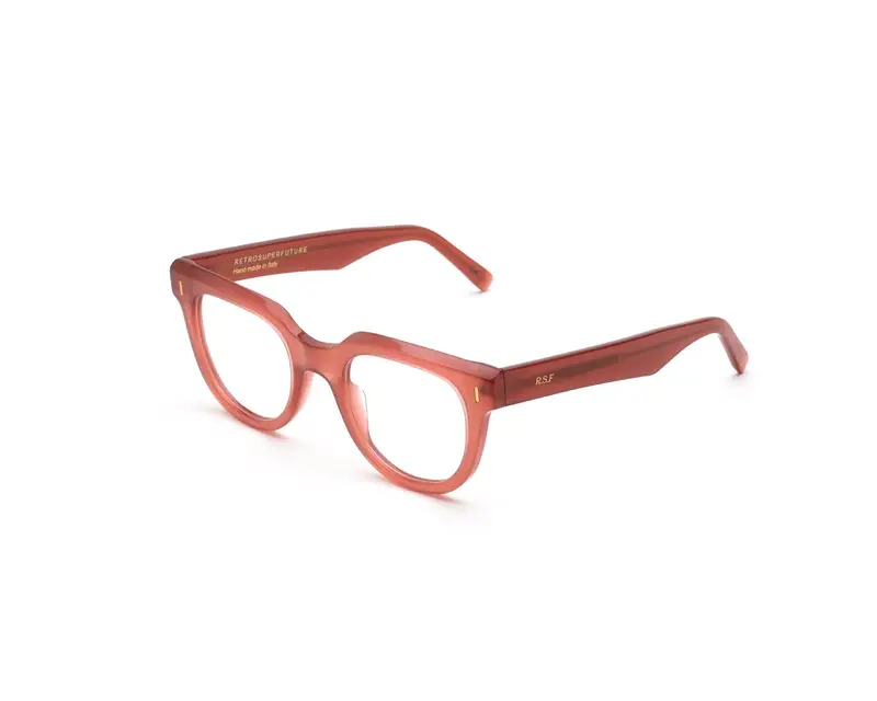 Retrosuperfuture Unisex 3LE Numero 82 Attuale Montature da vista Acetato Rosa  Pilot