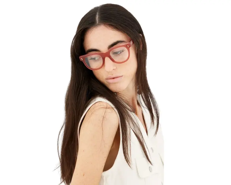 Retrosuperfuture Unisex 3LE Numero 82 Attuale Montature da vista Acetato Rosa Pilot miniatura 2