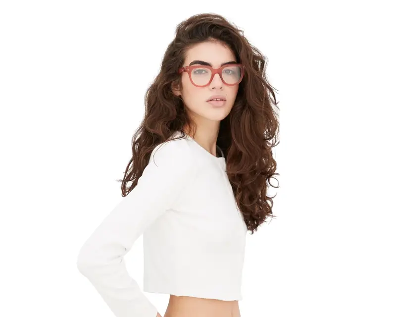 Retrosuperfuture Unisex 3LE Numero 82 Attuale Montature da vista Acetato Rosa Pilot miniatura 3