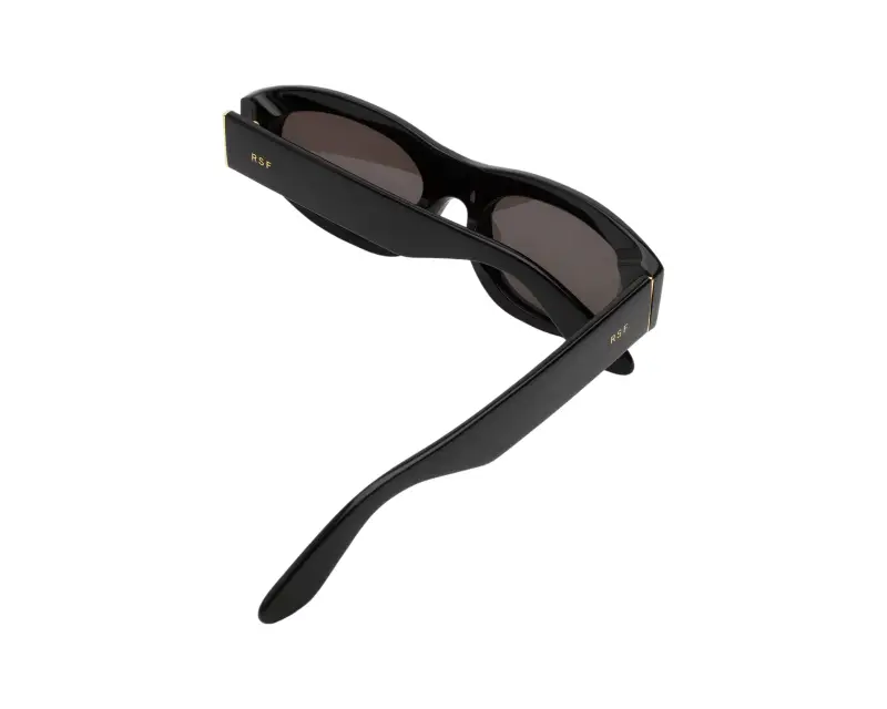 Unisex 3Q2 CINEMA BLACK Occhiali da sole Acetato Nero Nero Geometrica Normale miniatura 3