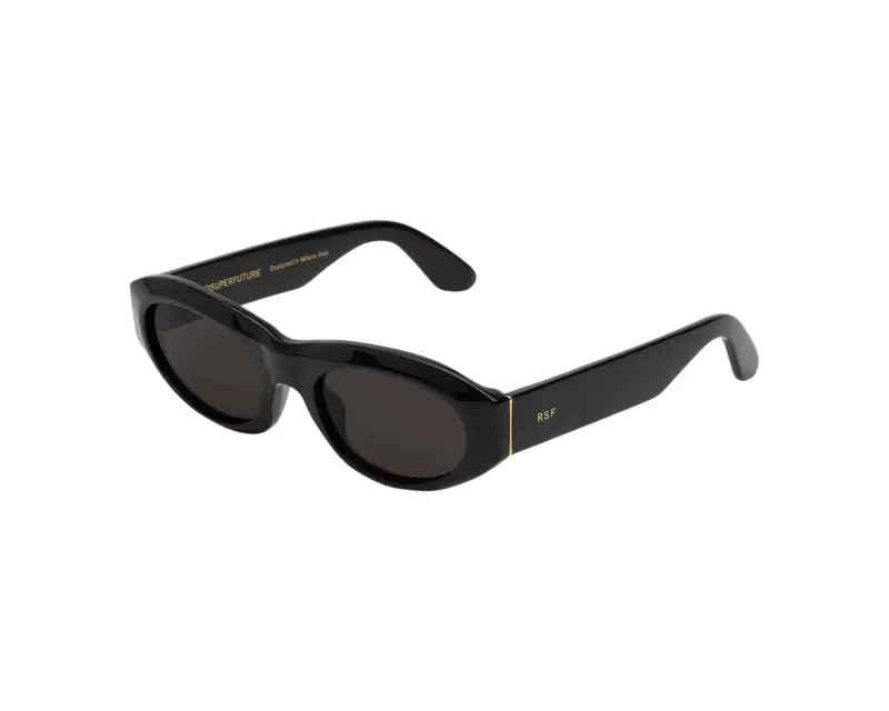 Unisex 3Q2 CINEMA BLACK Occhiali da sole Acetato Nero Nero Geometrica Normale