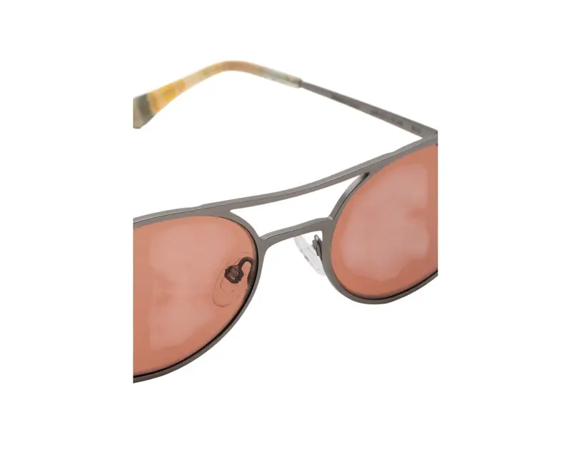 Retrosuperfuture Unisex 44R Bird Boogie Dark Silver Occhiali da sole Argento Rosa Rotonda Normale miniatura 2