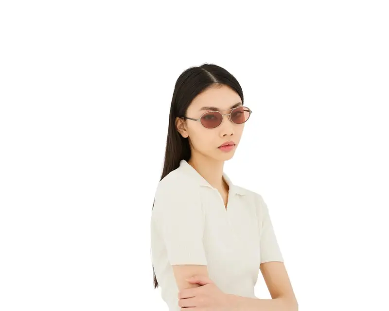 Retrosuperfuture Unisex 44R Bird Boogie Dark Silver Occhiali da sole Argento Rosa Rotonda Normale miniatura 3