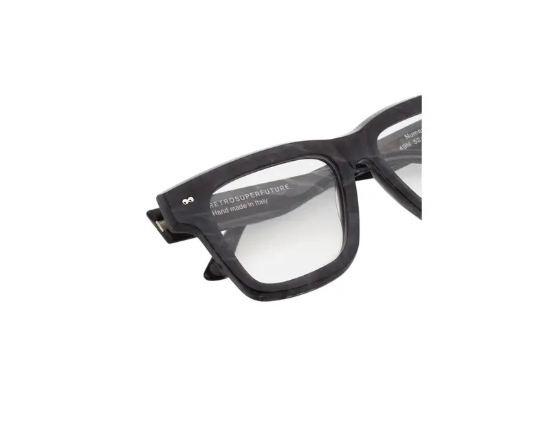 Retrosuperfuture Unisex 49N Numero 116 Roccia Montature da vista Acetato Grigio Squadrata miniatura 2