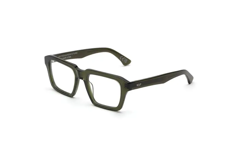 Retrosuperfuture Unisex 4BZ Numero 121 Verde Montature da vista Acetato Verde  Squadrata