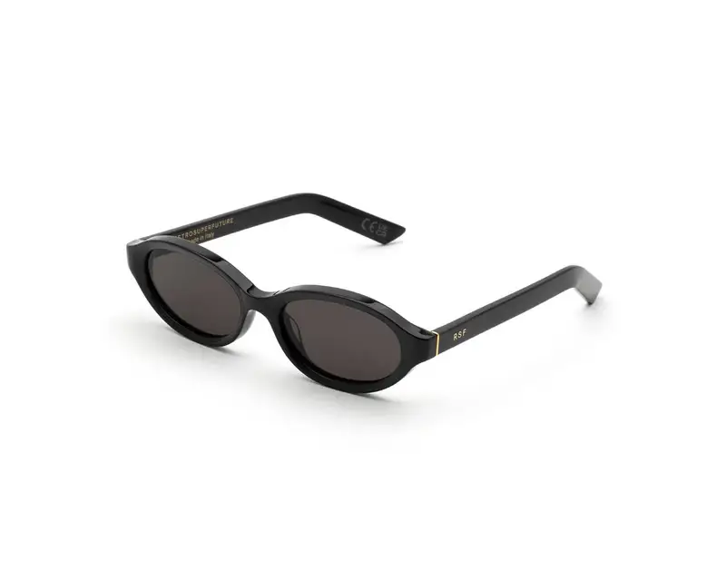Retrosuperfuture Unisex 4FK Parola Black Occhiali da sole Acetato Nero Grigio Geometrica Normale