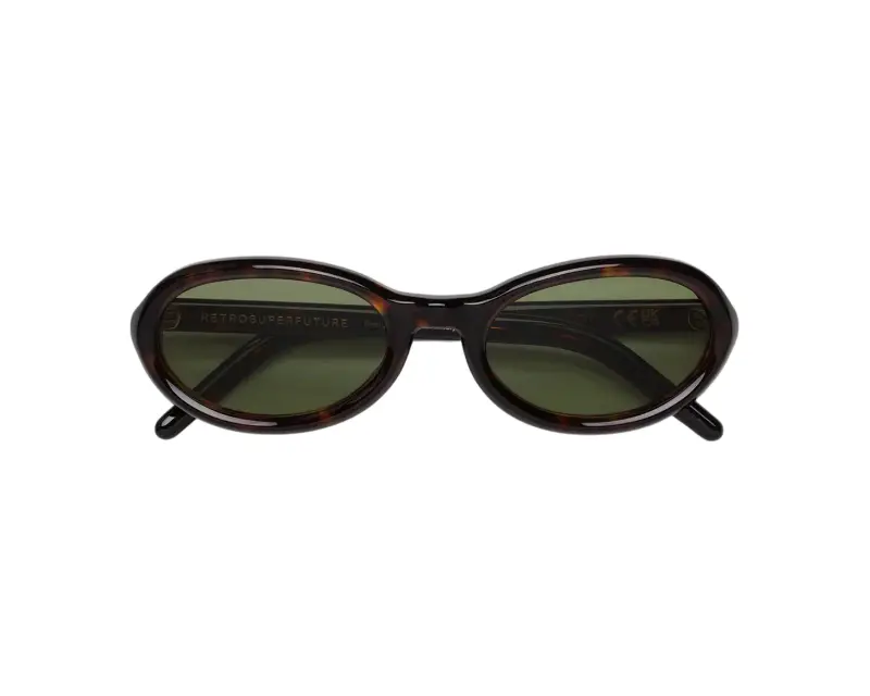 Unisex 4OK CHERRY HAVANA Occhiali da sole Acetato Havana Verde Geometrica Normale miniatura 2
