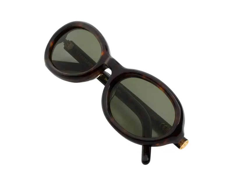 Unisex 4OK CHERRY HAVANA Occhiali da sole Acetato Havana Verde Geometrica Normale miniatura 3
