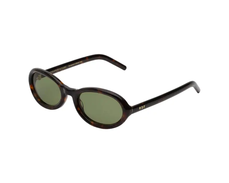 Unisex 4OK CHERRY HAVANA Occhiali da sole Acetato Havana Verde Geometrica Normale