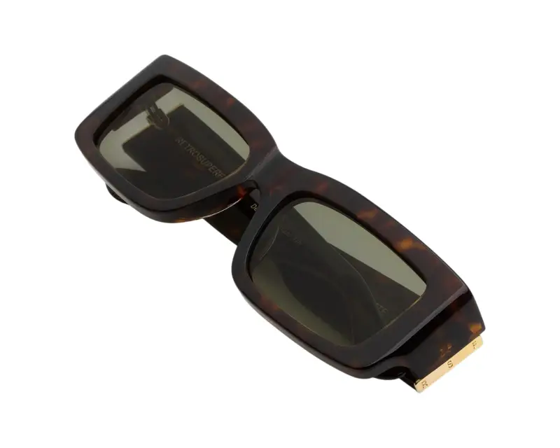 Unisex 7IO NOTTE HAVANA Occhiali da sole Acetato Havana Verde Squadrata Normale miniatura 3