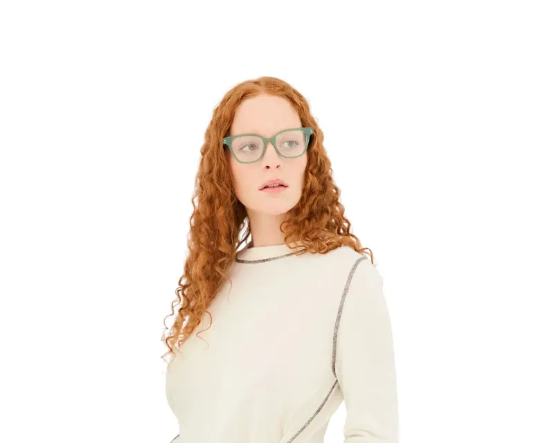 Retrosuperfuture Unisex 7OI Numero 131 Salvia Montature da vista Acetato Verde Squadrata miniatura 3